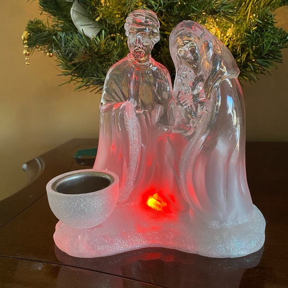 Heritage Mint Northern Lights Collection Holiday Acrylic Ice Sculptures Nativity - Picture 11 of 17